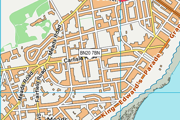 BN20 7BN map - OS VectorMap District (Ordnance Survey)