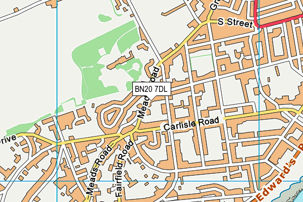 BN20 7DL map - OS VectorMap District (Ordnance Survey)