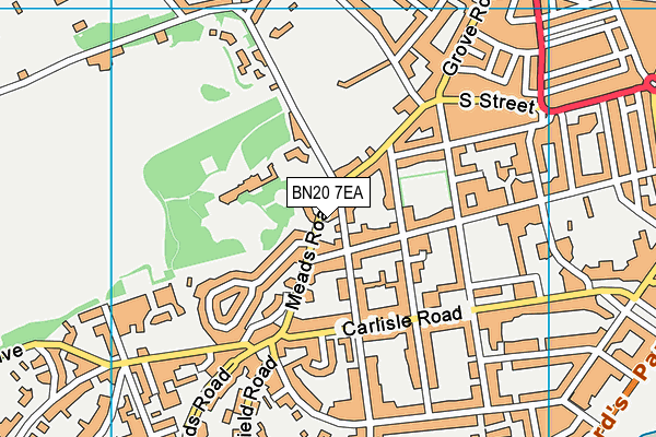 BN20 7EA map - OS VectorMap District (Ordnance Survey)