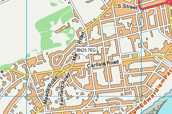 BN20 7EG map - OS VectorMap District (Ordnance Survey)