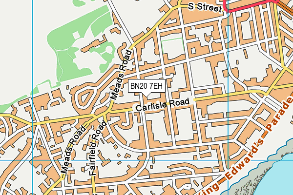 BN20 7EH map - OS VectorMap District (Ordnance Survey)