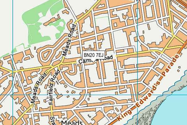 BN20 7EJ map - OS VectorMap District (Ordnance Survey)