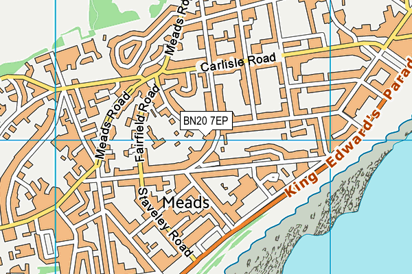 BN20 7EP map - OS VectorMap District (Ordnance Survey)