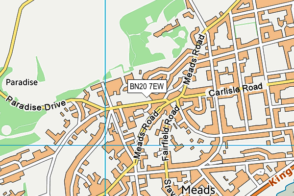 BN20 7EW map - OS VectorMap District (Ordnance Survey)