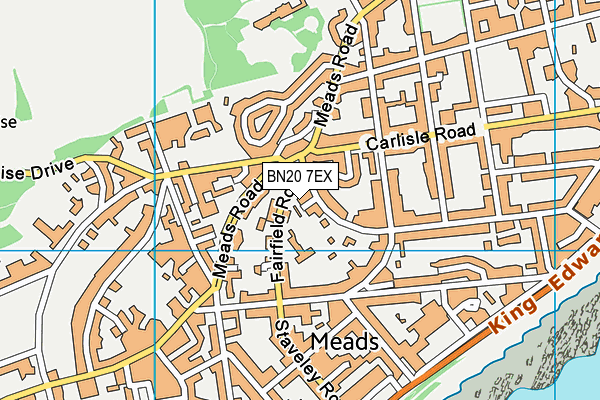 BN20 7EX map - OS VectorMap District (Ordnance Survey)