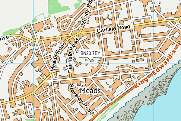 BN20 7EY map - OS VectorMap District (Ordnance Survey)