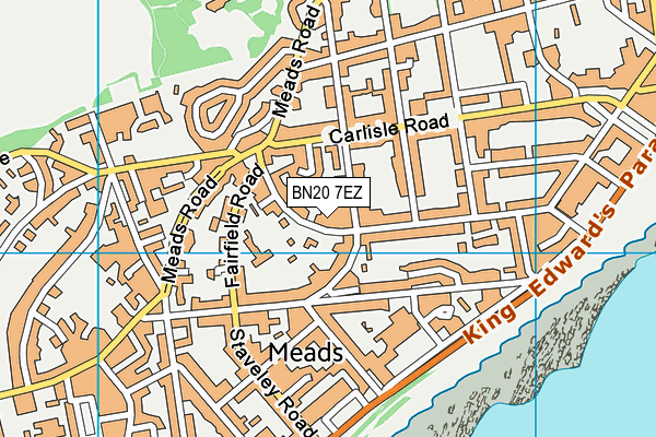 BN20 7EZ map - OS VectorMap District (Ordnance Survey)