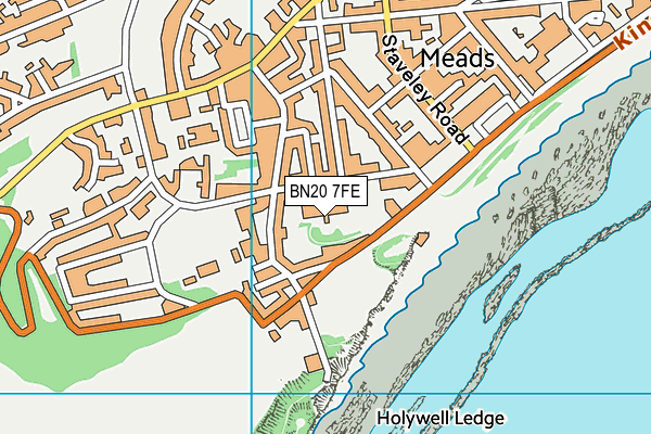 BN20 7FE map - OS VectorMap District (Ordnance Survey)