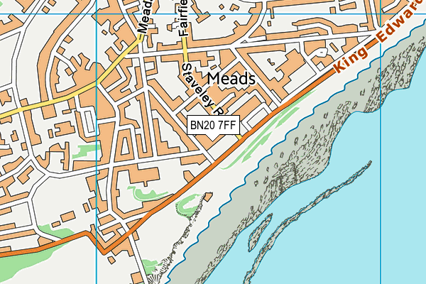 BN20 7FF map - OS VectorMap District (Ordnance Survey)