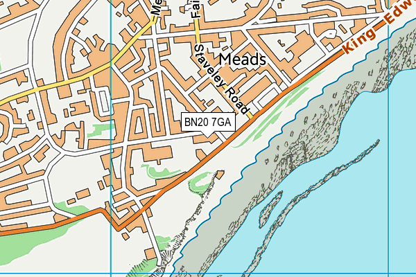 BN20 7GA map - OS VectorMap District (Ordnance Survey)