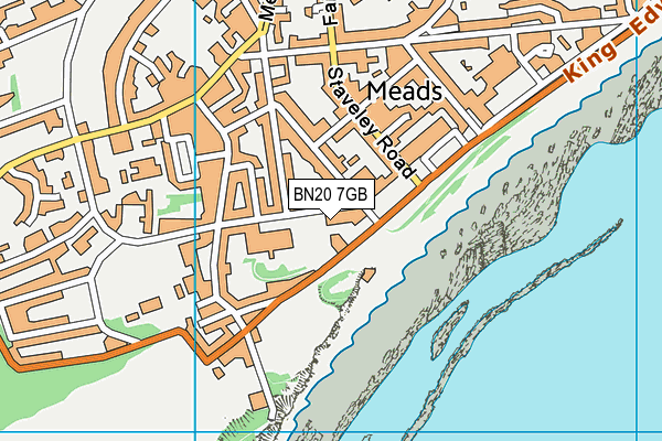 BN20 7GB map - OS VectorMap District (Ordnance Survey)