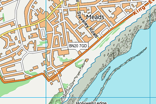 BN20 7GD map - OS VectorMap District (Ordnance Survey)