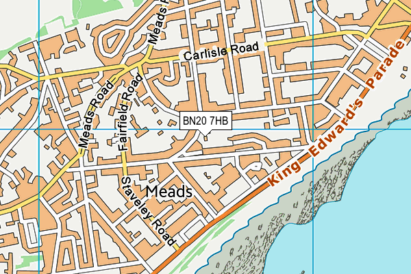 BN20 7HB map - OS VectorMap District (Ordnance Survey)
