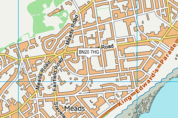 BN20 7HG map - OS VectorMap District (Ordnance Survey)