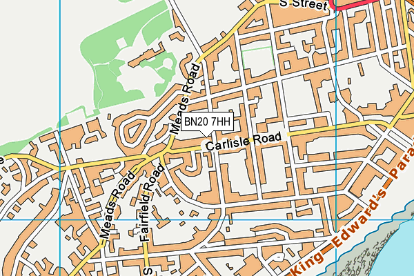 BN20 7HH map - OS VectorMap District (Ordnance Survey)