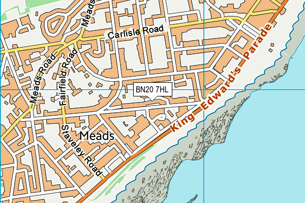 BN20 7HL map - OS VectorMap District (Ordnance Survey)