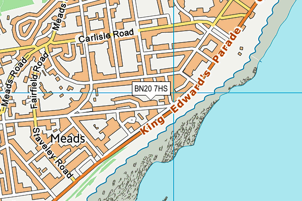 BN20 7HS map - OS VectorMap District (Ordnance Survey)