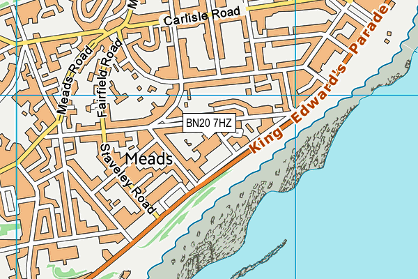 BN20 7HZ map - OS VectorMap District (Ordnance Survey)