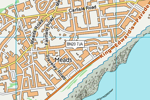 BN20 7JA map - OS VectorMap District (Ordnance Survey)