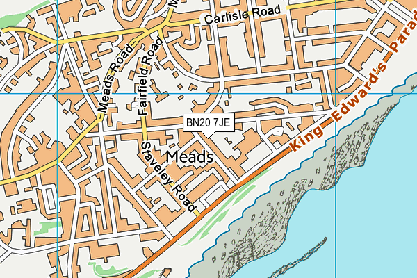 BN20 7JE map - OS VectorMap District (Ordnance Survey)