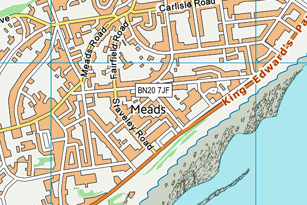 BN20 7JF map - OS VectorMap District (Ordnance Survey)