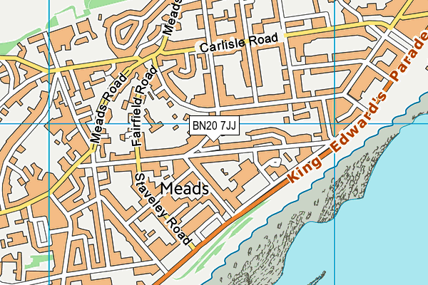 BN20 7JJ map - OS VectorMap District (Ordnance Survey)
