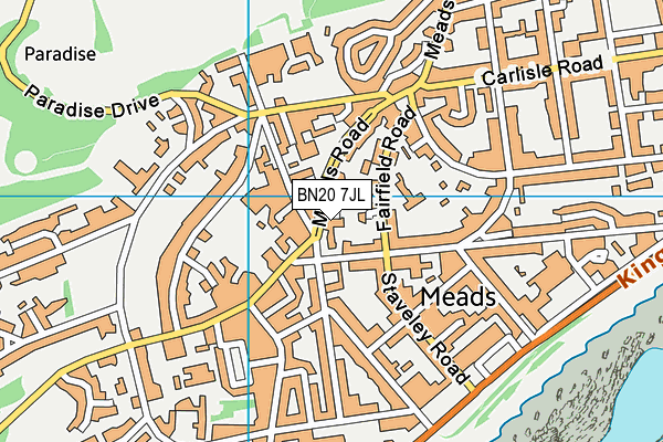 BN20 7JL map - OS VectorMap District (Ordnance Survey)