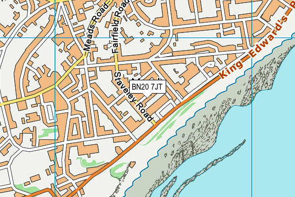 BN20 7JT map - OS VectorMap District (Ordnance Survey)