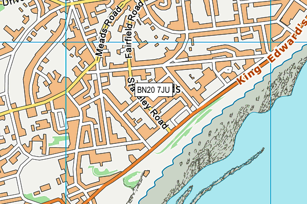 BN20 7JU map - OS VectorMap District (Ordnance Survey)