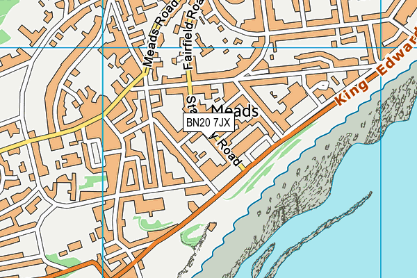 BN20 7JX map - OS VectorMap District (Ordnance Survey)