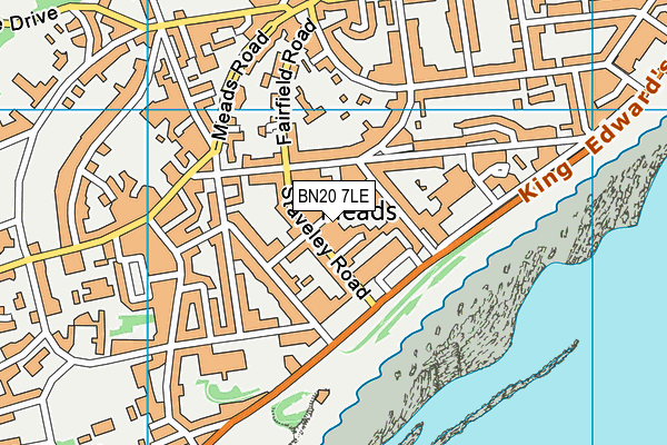 BN20 7LE map - OS VectorMap District (Ordnance Survey)