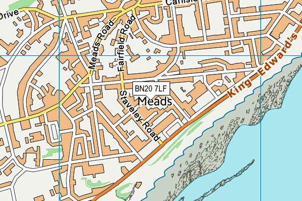 BN20 7LF map - OS VectorMap District (Ordnance Survey)