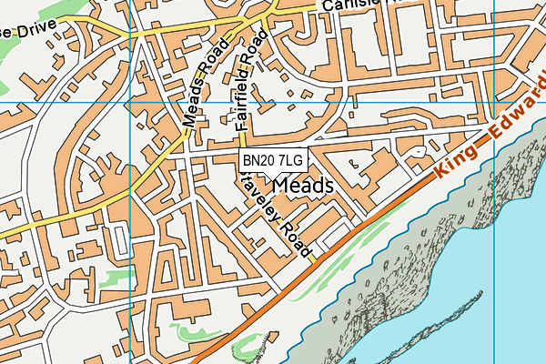 BN20 7LG map - OS VectorMap District (Ordnance Survey)