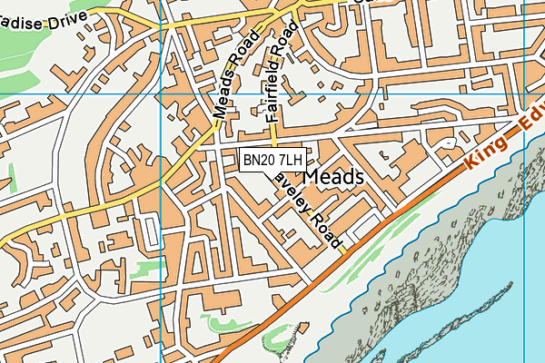 BN20 7LH map - OS VectorMap District (Ordnance Survey)