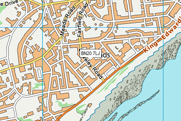 BN20 7LJ map - OS VectorMap District (Ordnance Survey)