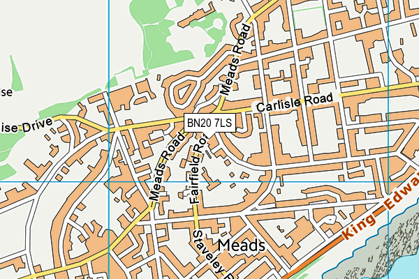 BN20 7LS map - OS VectorMap District (Ordnance Survey)