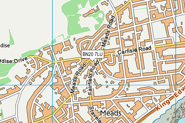 BN20 7LU map - OS VectorMap District (Ordnance Survey)