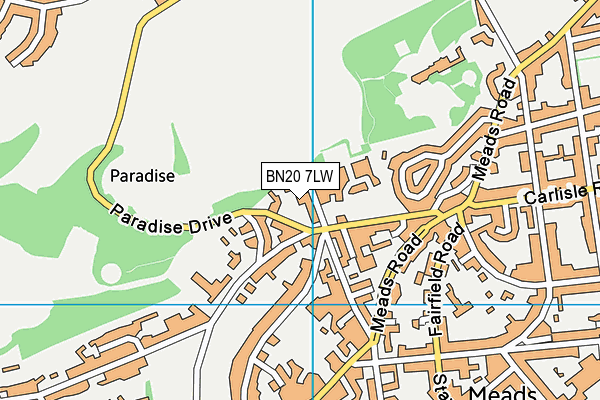 BN20 7LW map - OS VectorMap District (Ordnance Survey)