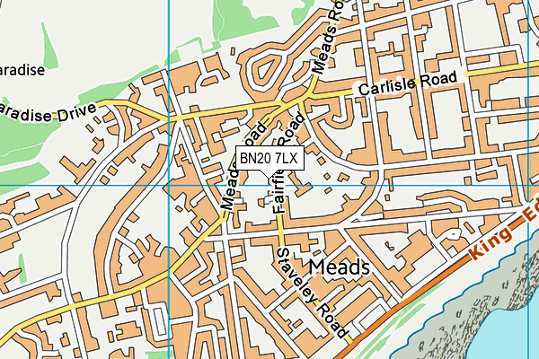 BN20 7LX map - OS VectorMap District (Ordnance Survey)