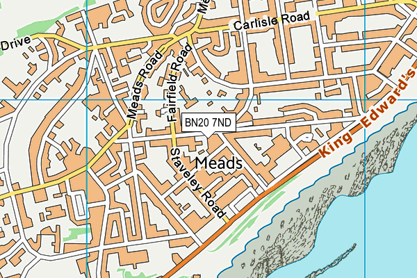 BN20 7ND map - OS VectorMap District (Ordnance Survey)