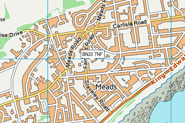BN20 7NF map - OS VectorMap District (Ordnance Survey)