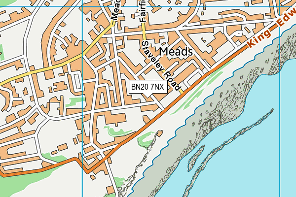 BN20 7NX map - OS VectorMap District (Ordnance Survey)