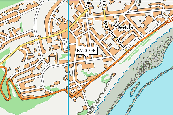 BN20 7PE map - OS VectorMap District (Ordnance Survey)