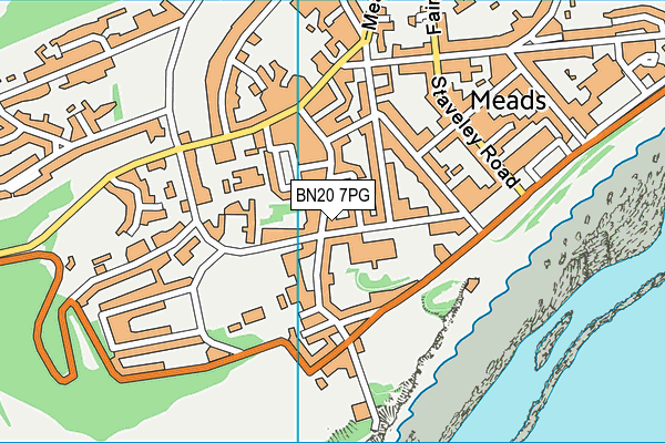 BN20 7PG map - OS VectorMap District (Ordnance Survey)