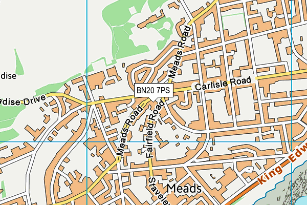 BN20 7PS map - OS VectorMap District (Ordnance Survey)