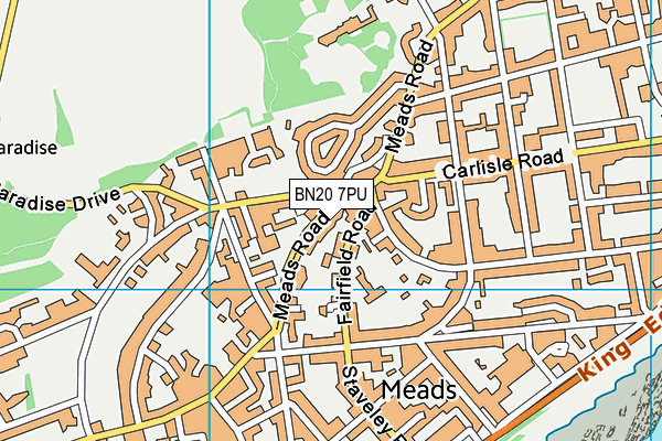 BN20 7PU map - OS VectorMap District (Ordnance Survey)