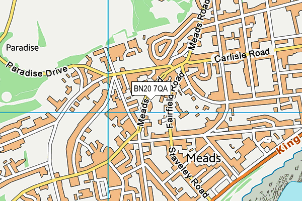 BN20 7QA map - OS VectorMap District (Ordnance Survey)