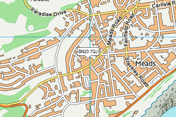 BN20 7QJ map - OS VectorMap District (Ordnance Survey)