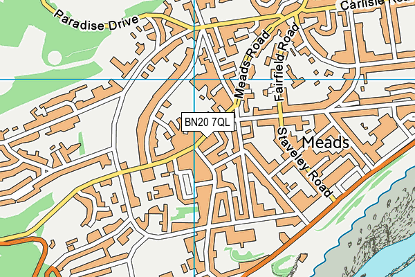 BN20 7QL map - OS VectorMap District (Ordnance Survey)