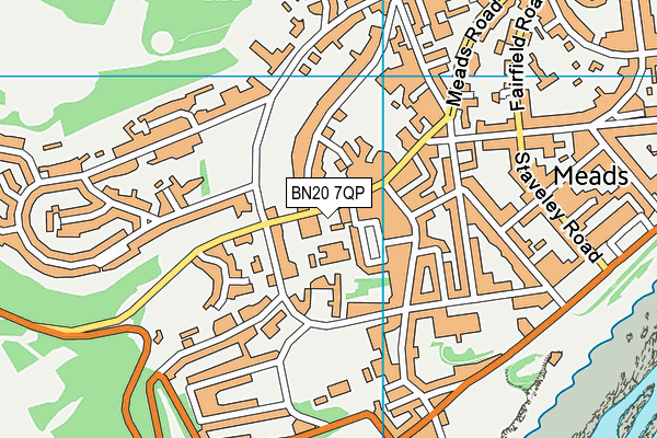 BN20 7QP map - OS VectorMap District (Ordnance Survey)